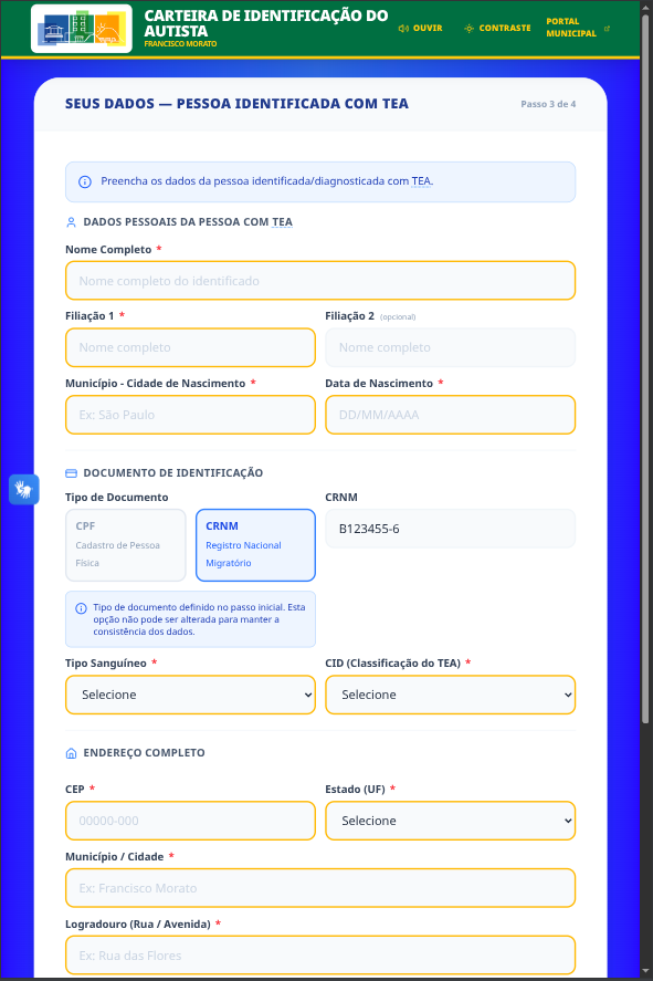 Acompanhamento público — status, protocolo e contagem do prazo legal de 15 dias.