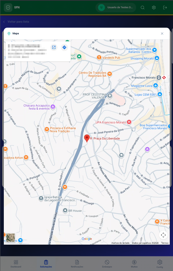 Mapa — localização do imóvel via provedor configurável (Google Maps / Leaflet).